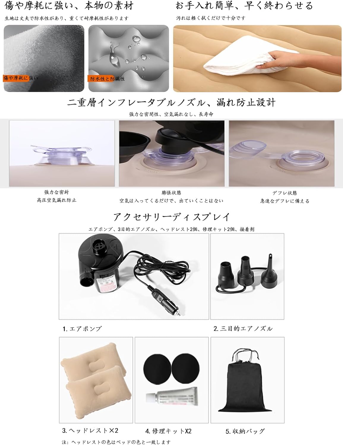 新型 N-BOX JF2/JF3/JF4/JF5/JF6に適用 車中泊 マット 車内ベッド 後部